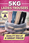 5KG Grade A Ladies Trousers Bundle – Premium Mixed Styles Wholesale Pack
