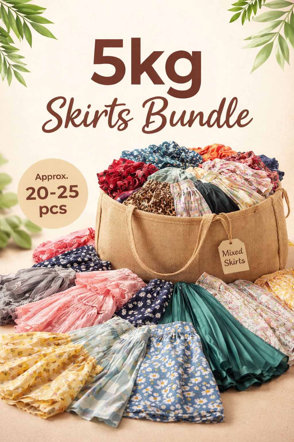 1Kg Grade A Skirts Bundle – Mixed Styles & Prints