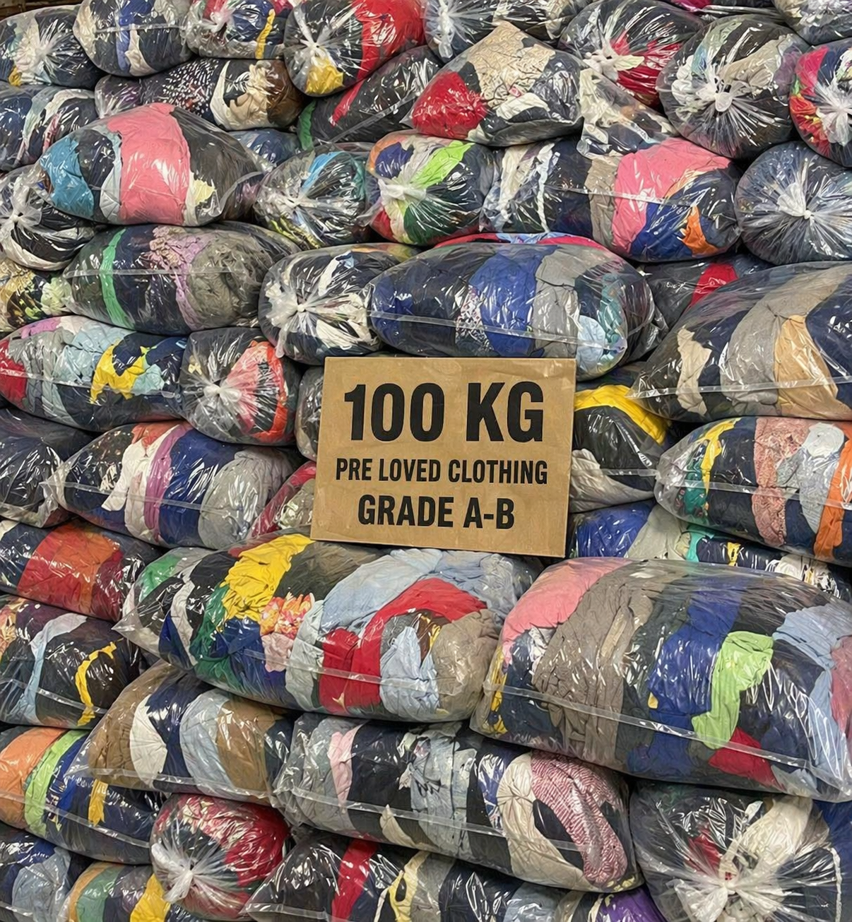 100KG Pre Loved Clothing Grade A/B Mixed Bundle – Quality Used Clothes Bulk Resale