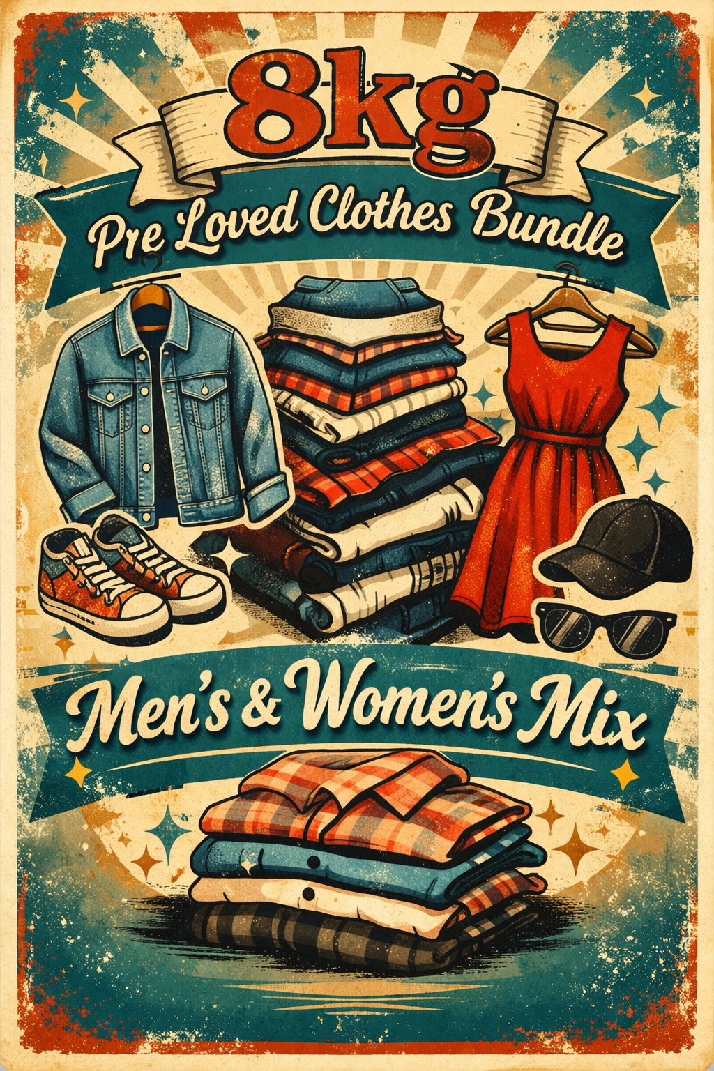 8 KG unsorted bundles
